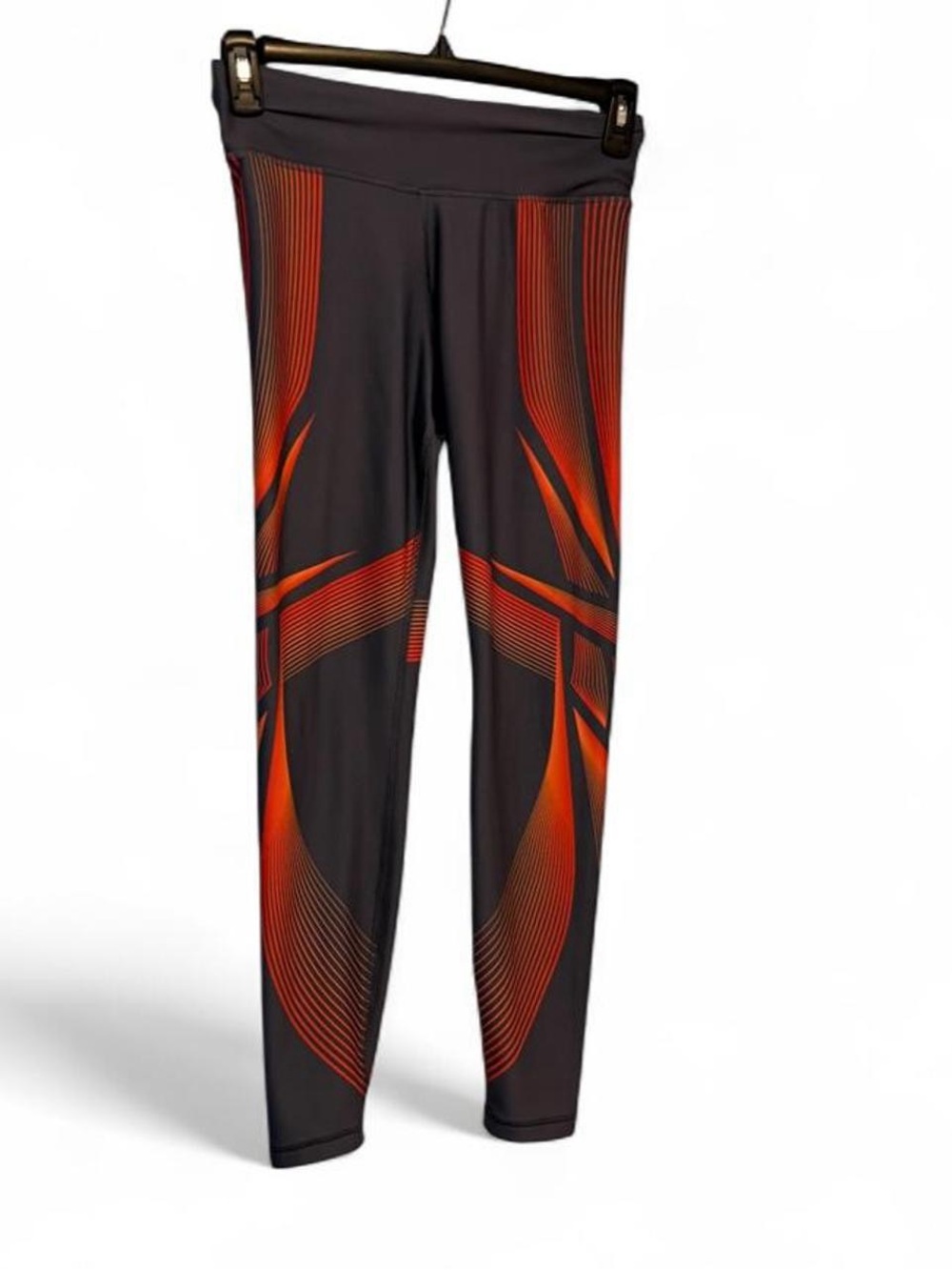Reebok Black Joggers with Red-Orange Graphic Panels